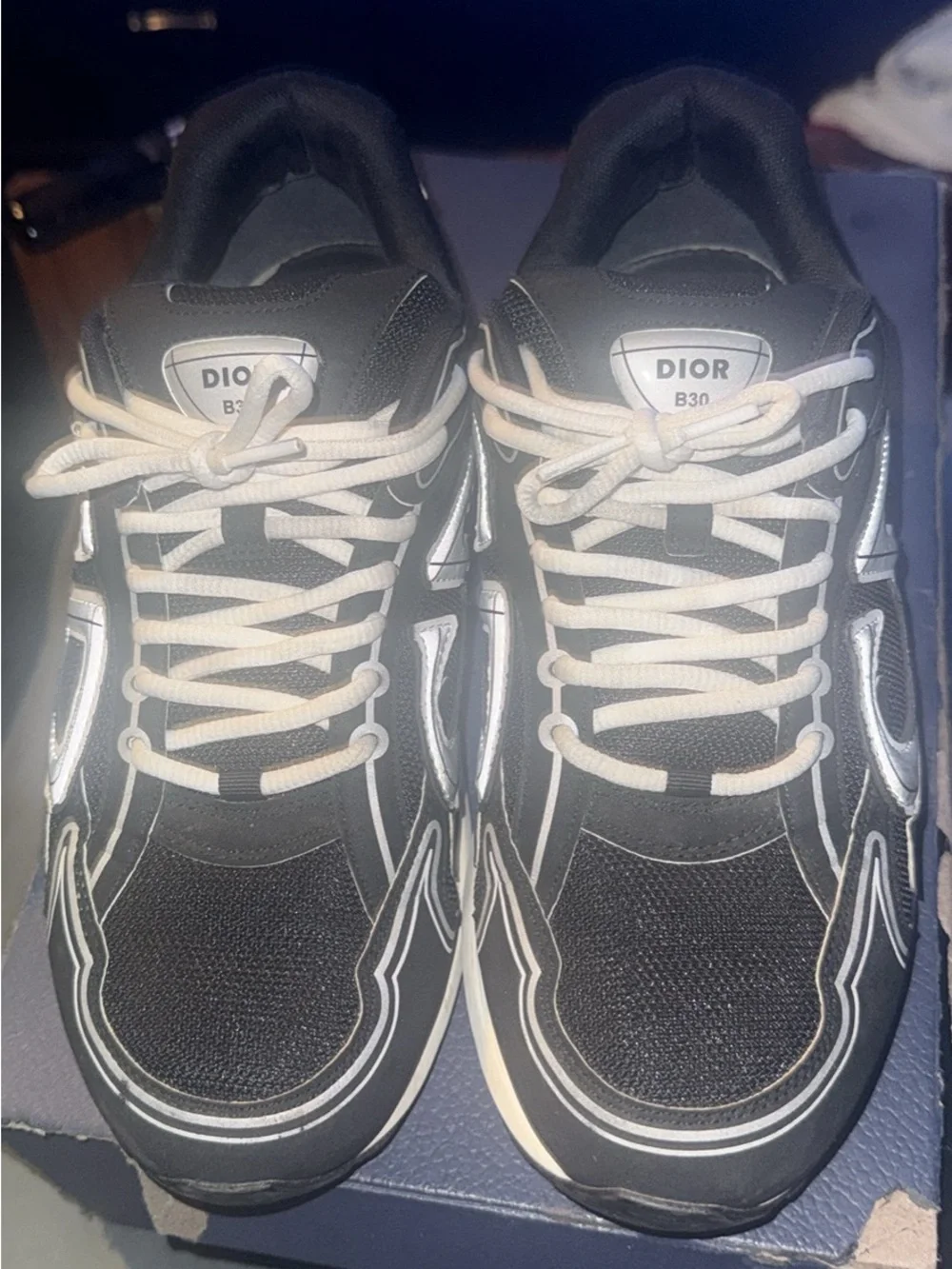 Dior B30 Men’s Black and White Runner Sneakers